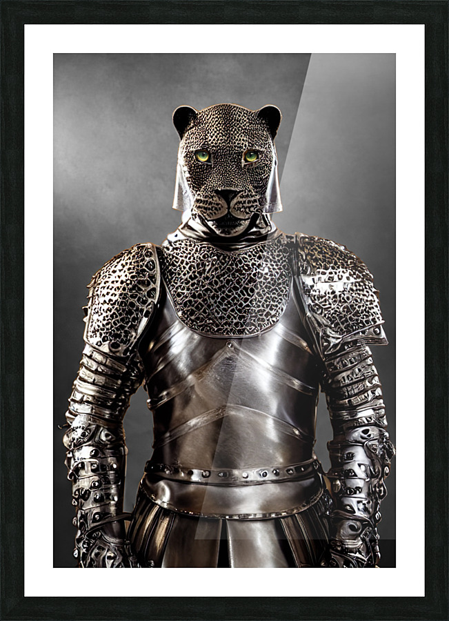 Knight Leopard Picture Frame print