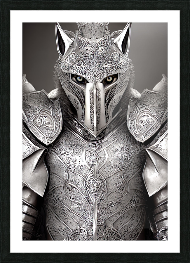 Knight Wolf Picture Frame print