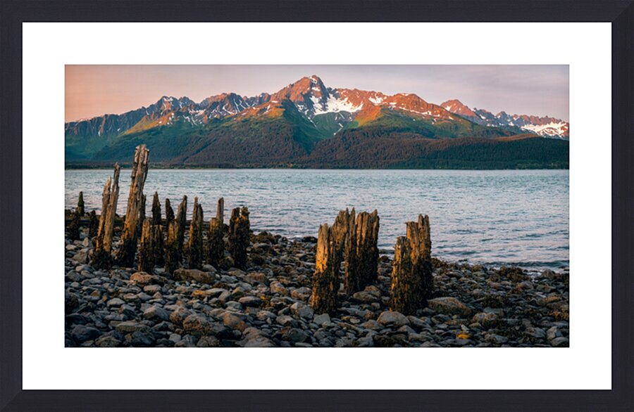 Coastal Mountain Evening Picture Frame print