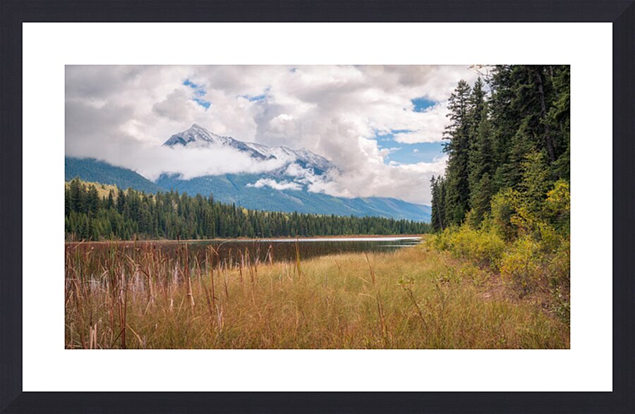Calm Mountain View Picture Frame print