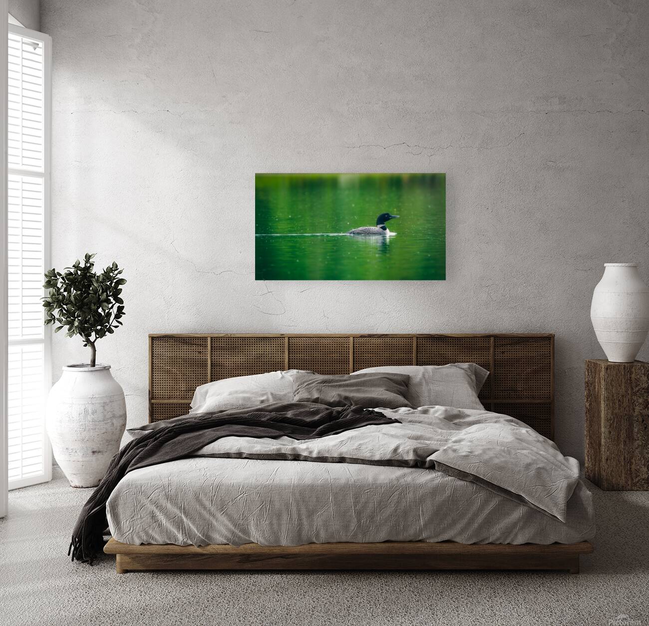 Loon in the Rain Reproduction