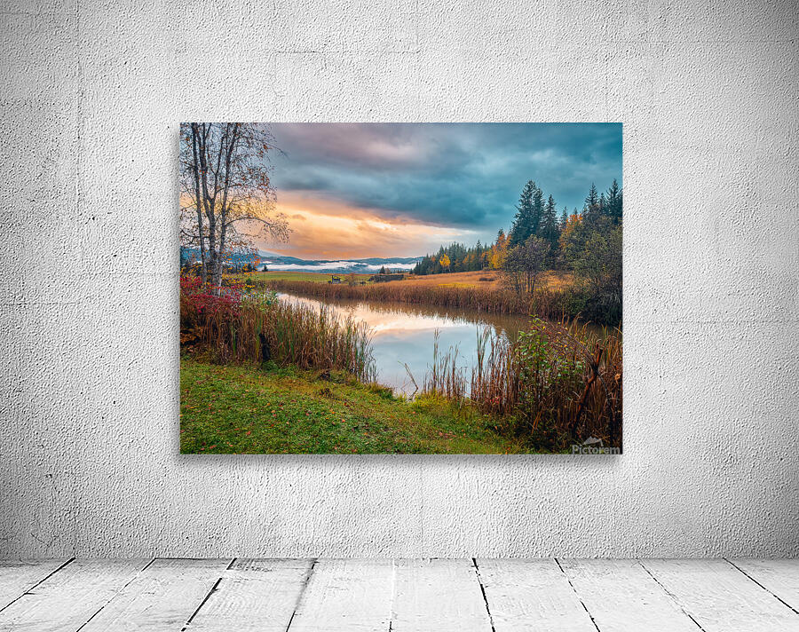 Dramatic Autumn Pond Wall Preview