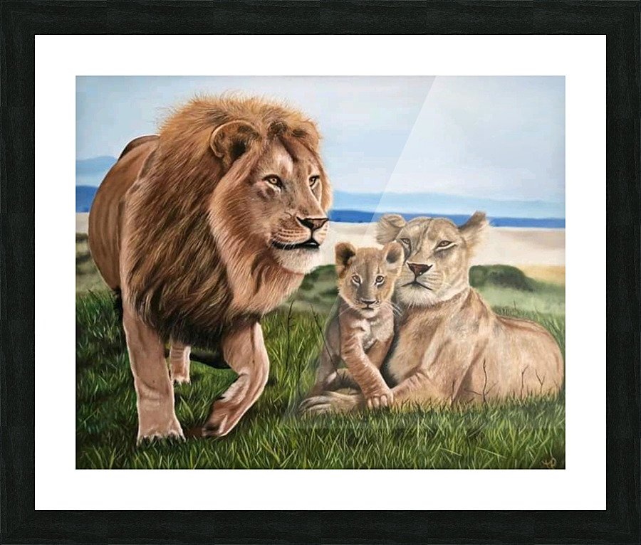 Lions Picture Frame print