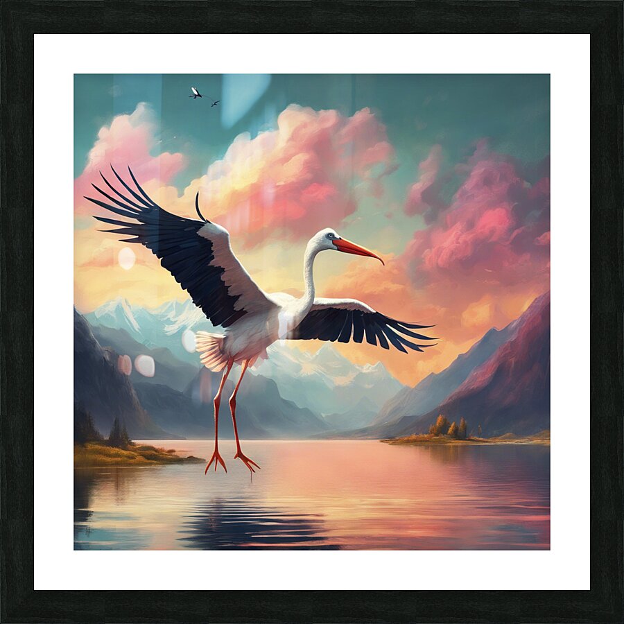 Stork Picture Frame print