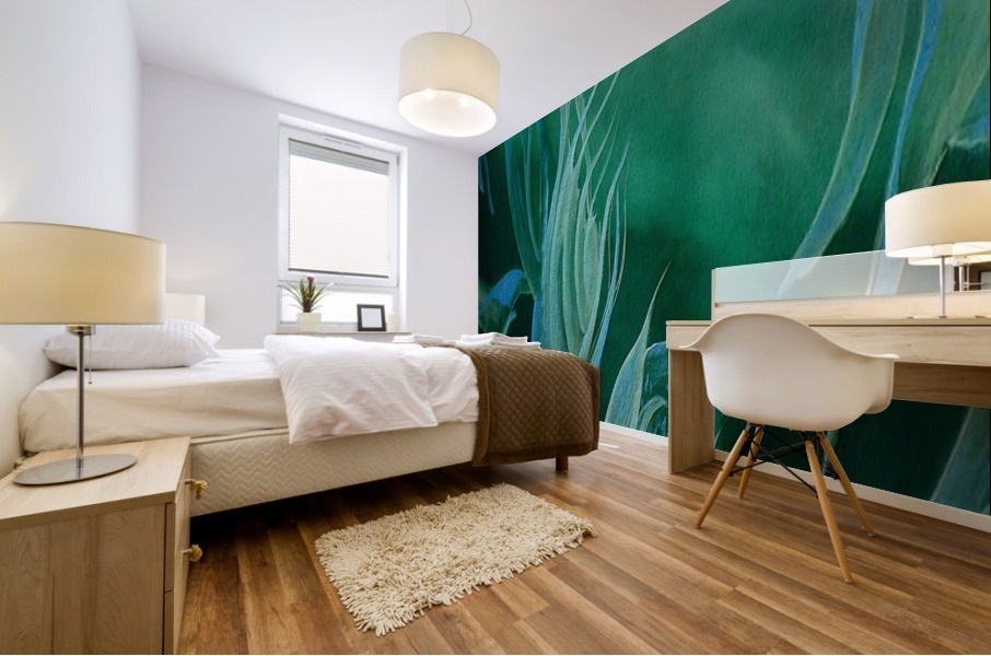 Teal Melody Mural print