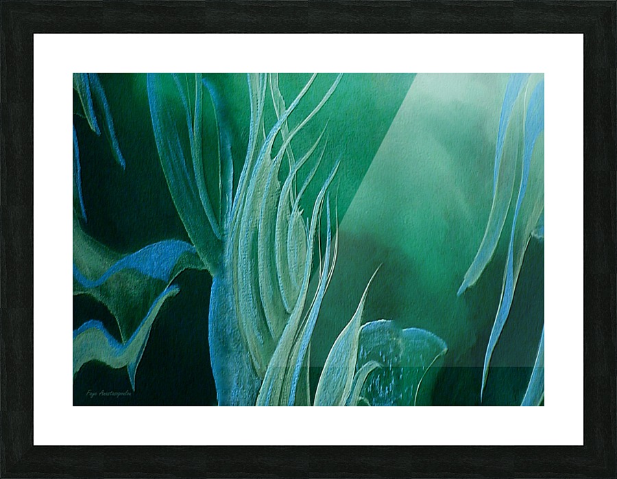 Teal Melody Picture Frame print