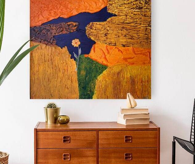 La fleur et la Falaise              26.5 x 23 by Michel Mayer artiste peintre