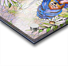 ArtXcl 072 bear cup reading flowers mosaic drawing Acrylic print