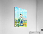 ArtXcl 134 Women in Blue Vintage drawing oil-paint-style Acrylic Print