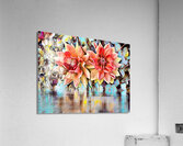 ArtXcl 146 Dahlias Flowers oil paint-paint-style Acrylic Print