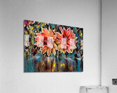 ArtXcl 148 Dahlias Flowers polyart-paint-style Acrylic Print