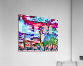 ArtXcl 075  surreal abstract man looking over desert Acrylic Print