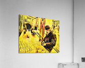 ArtXcl 076 vintage train station man waiting Acrylic Print