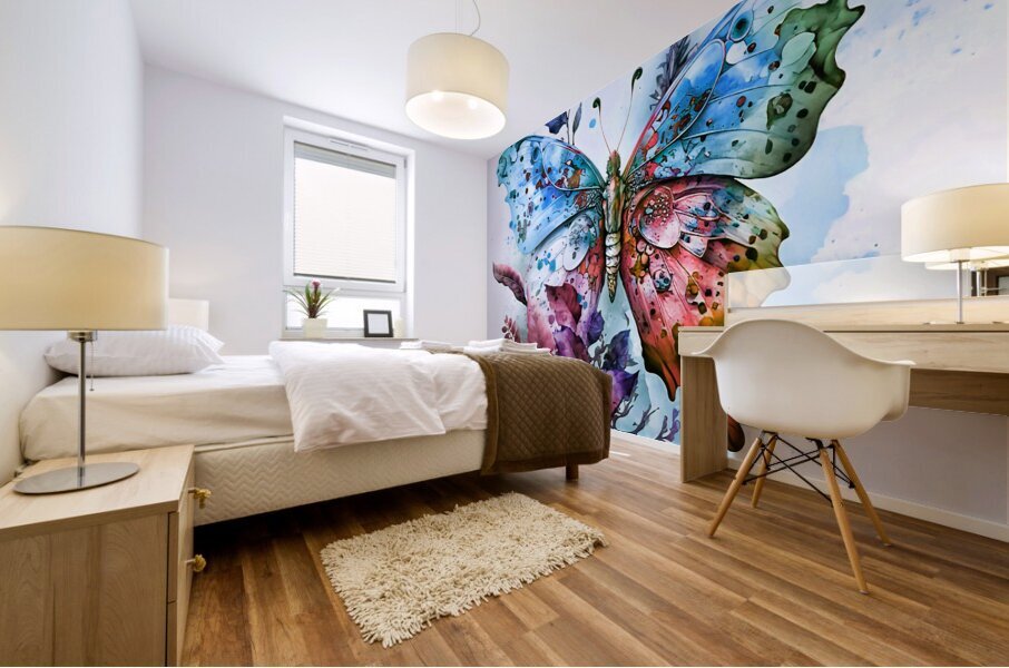 ArtXcl 132 Butterfly oil paint style Mural print