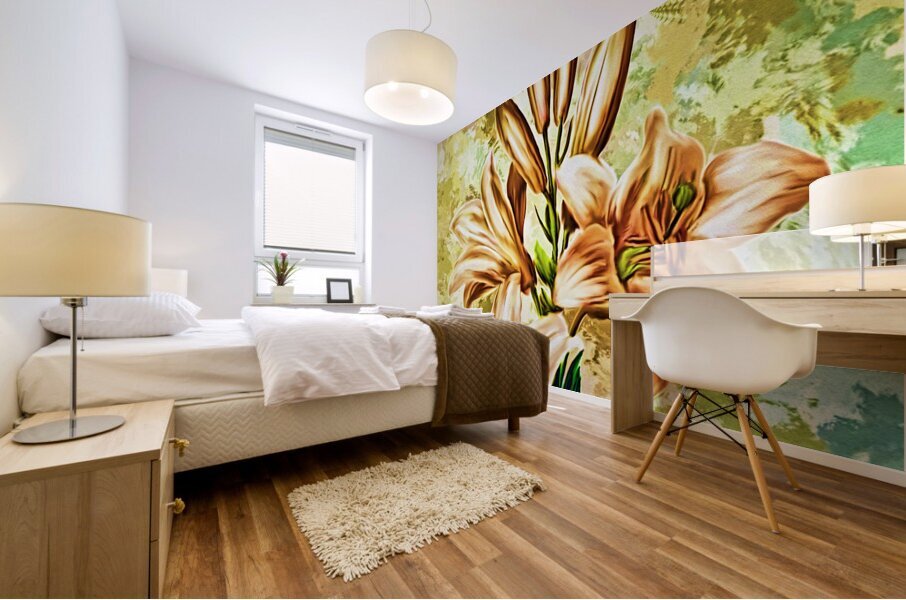 ArtXcl 142 Flowers enhanced digitized style Mural print