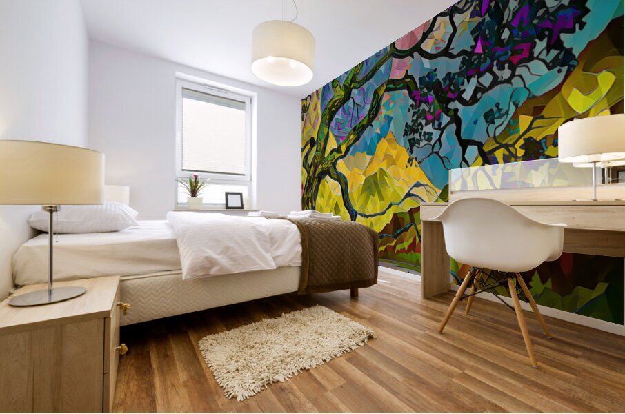 ArtXcl 053 twisted tree polyart Mural print