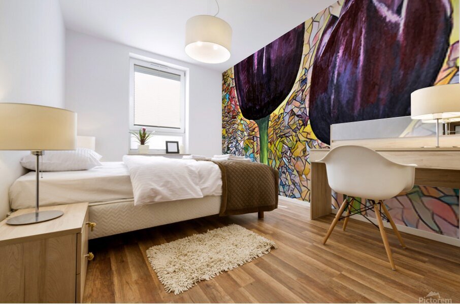 ArtXcl 009 painted tulips Mural print