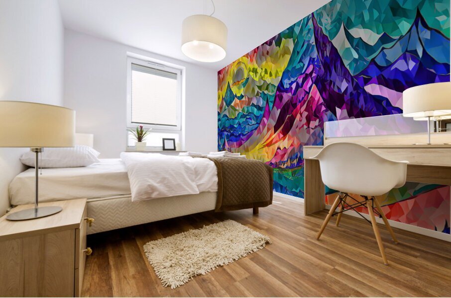 ArtXcl 094 Mountain illustration polyart Mural print