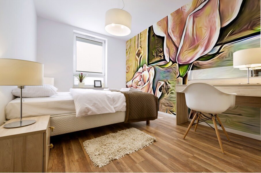 ArtXcl 129 Rose Flower oil-paint-style Mural print