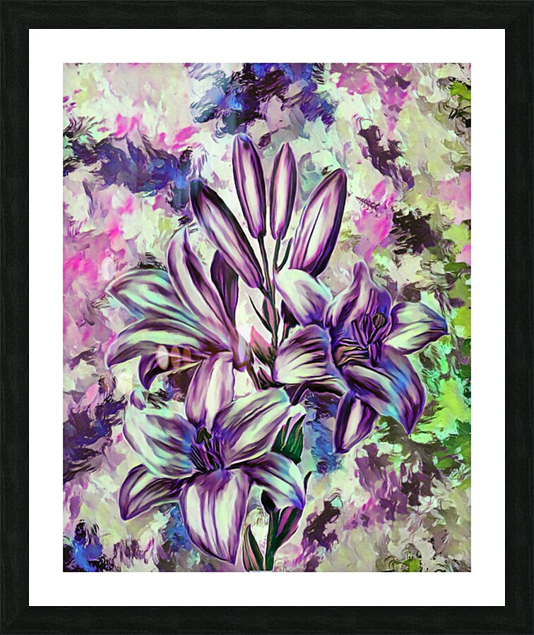 ArtXcl 141 Flowers oil paint style Picture Frame Printing