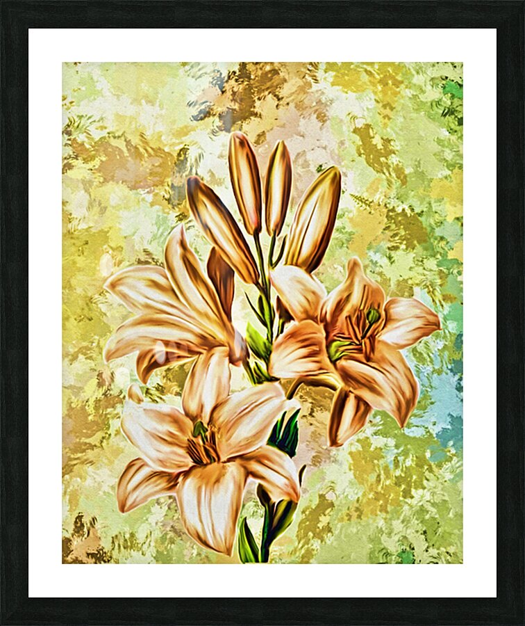 ArtXcl 142 Flowers enhanced digitized style Picture Frame Printing