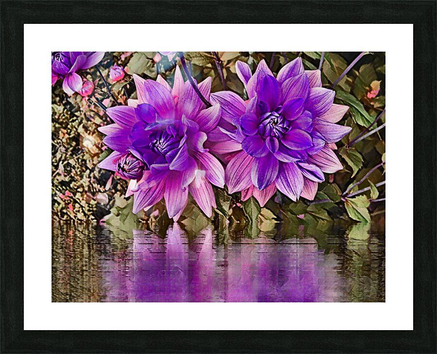 ArtXcl 145 Dahlias Flowers pastel-paint-style Picture Frame Printing