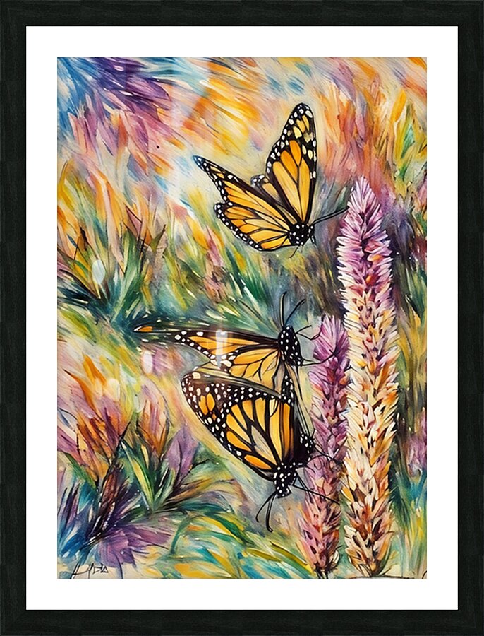 ArtXcl 031 Butterflies monarch photo Picture Frame Printing
