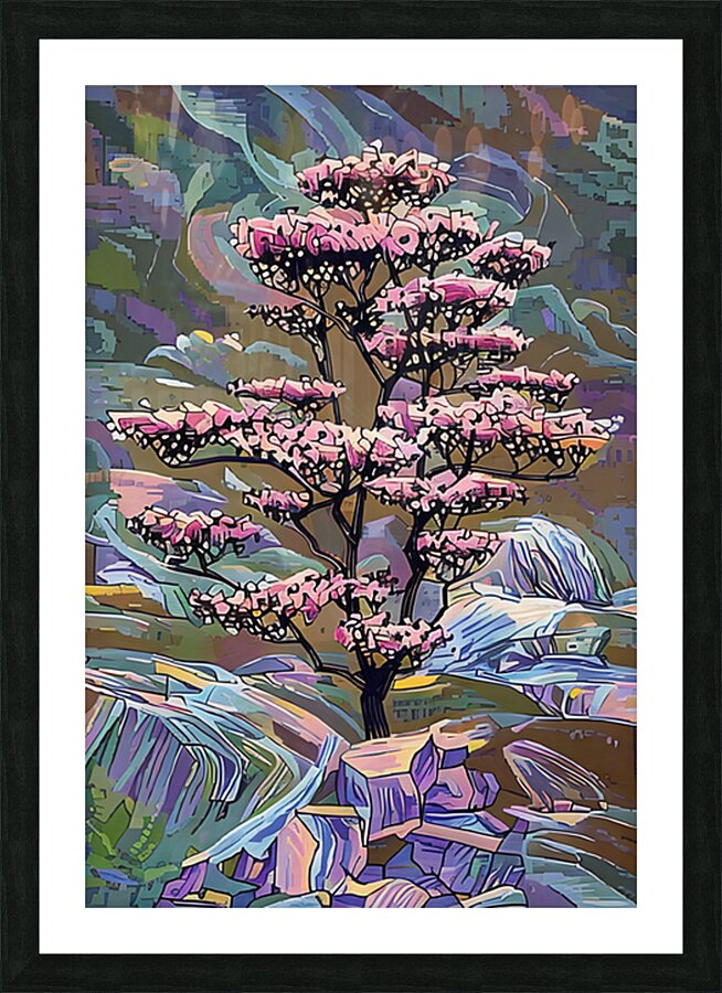 ArtXcl 020 bonsai illustration Picture Frame Printing