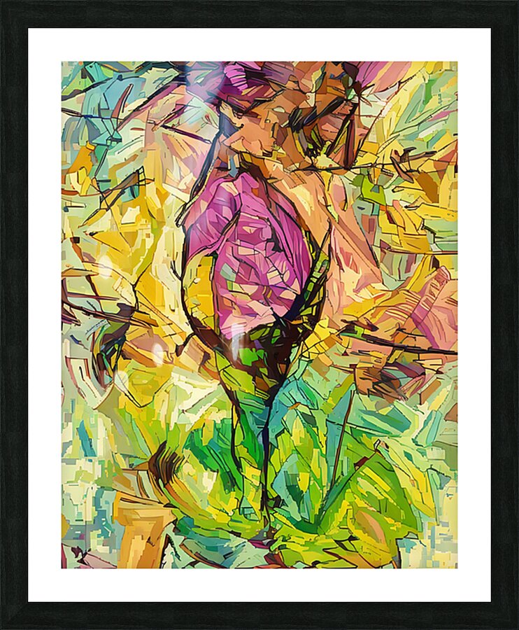 ArtXcl 042 rose abstract pixelated Picture Frame Printing