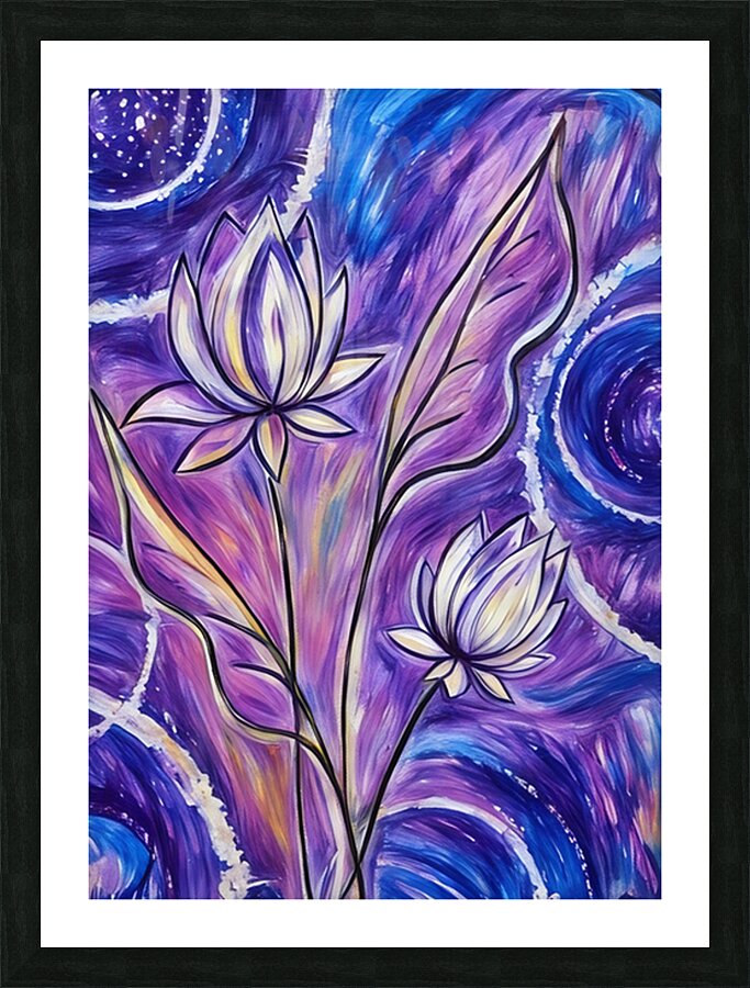 ArtXcl 026 abstract  flowers Picture Frame Printing