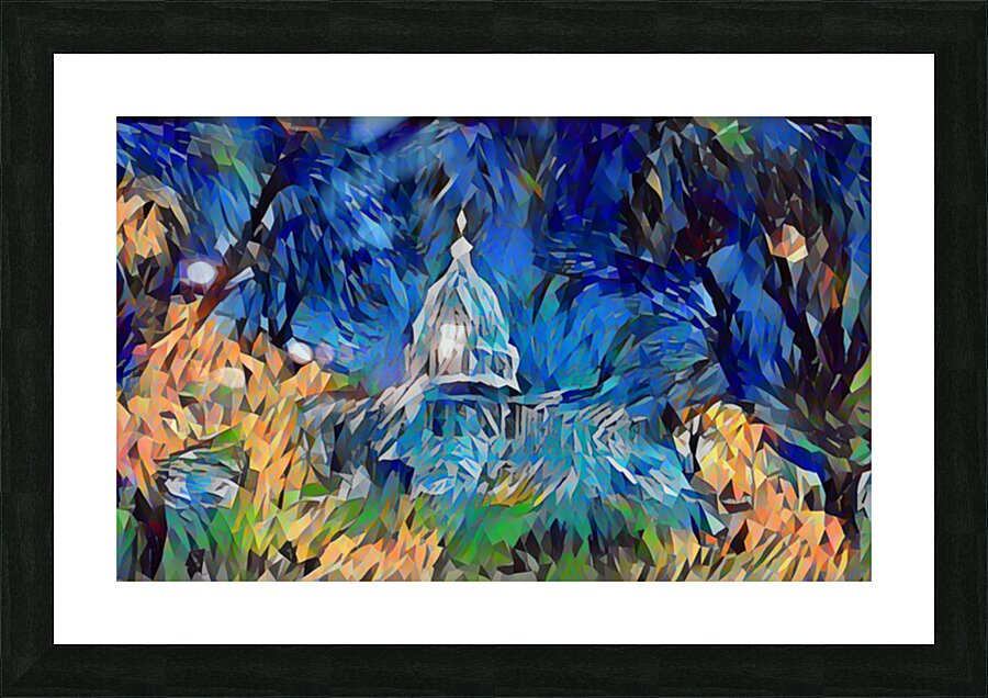 ArtXcl 185 Washington polyart style Picture Frame Printing