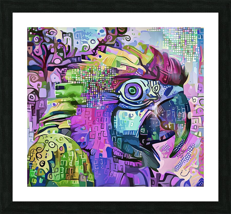 ArtXcl 107 parrot Picture Frame Printing