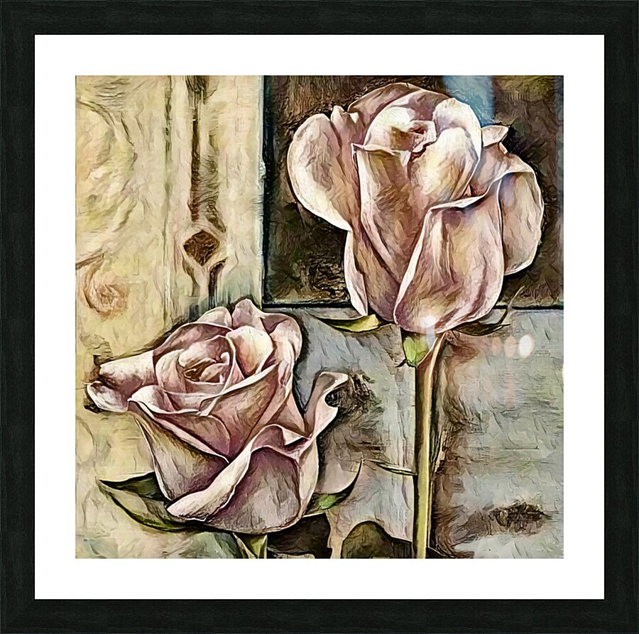 ArtXcl 130 Rose Flower oil-paint-style Picture Frame Printing