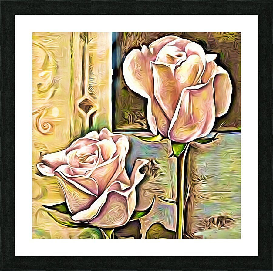 ArtXcl 129 Rose Flower oil-paint-style Picture Frame Printing