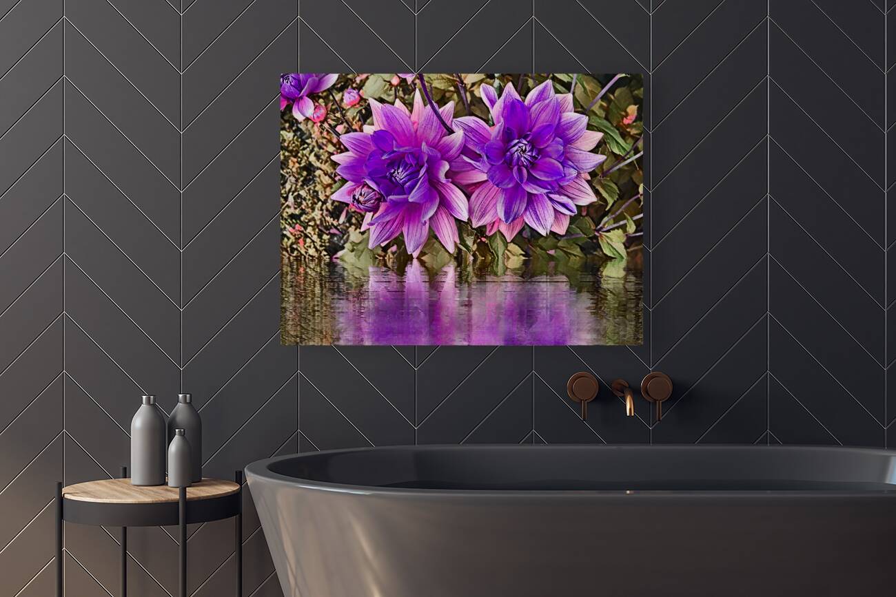 ArtXcl 145 Dahlias Flowers pastel-paint-style Reproduction
