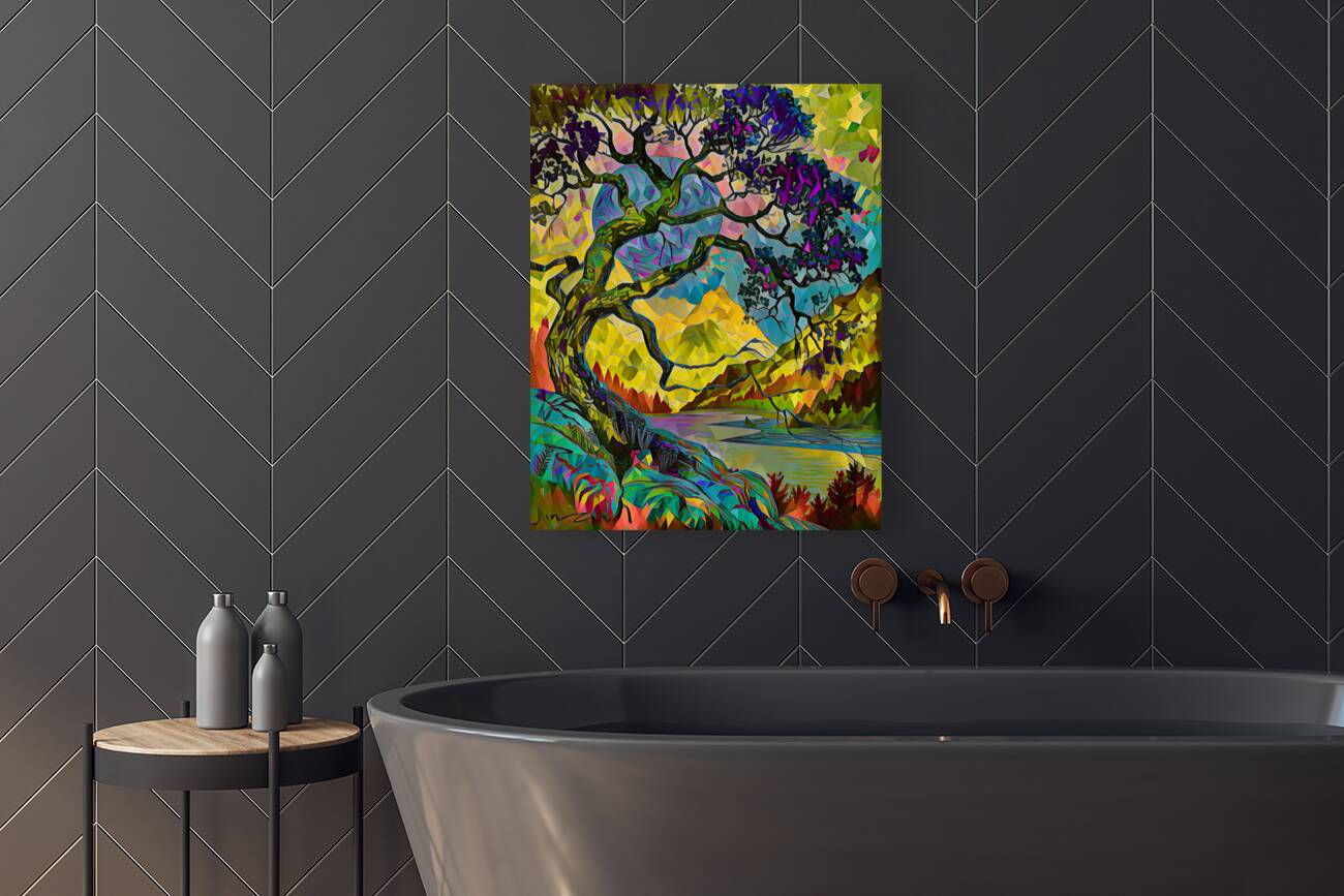 ArtXcl 053 twisted tree polyart Reproduction