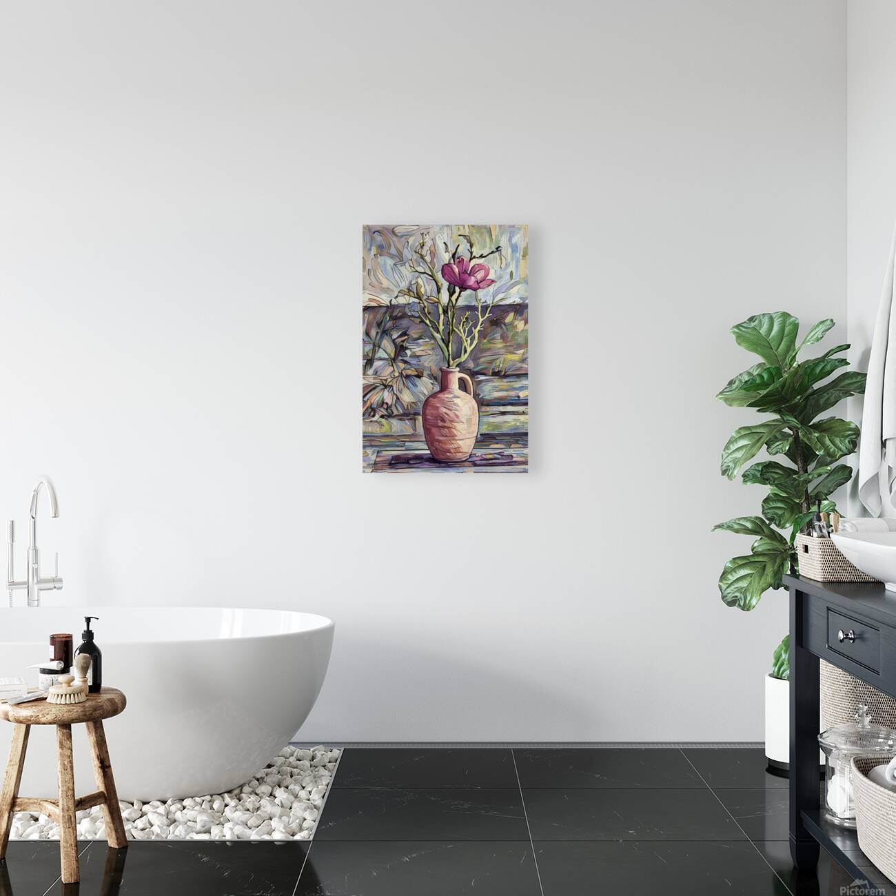 ArtXcl 050 vase flower from photo Reproduction