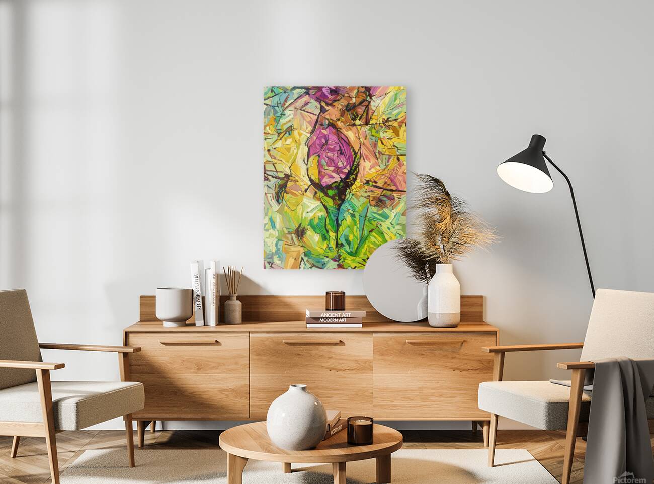 ArtXcl 042 rose abstract pixelated Reproduction