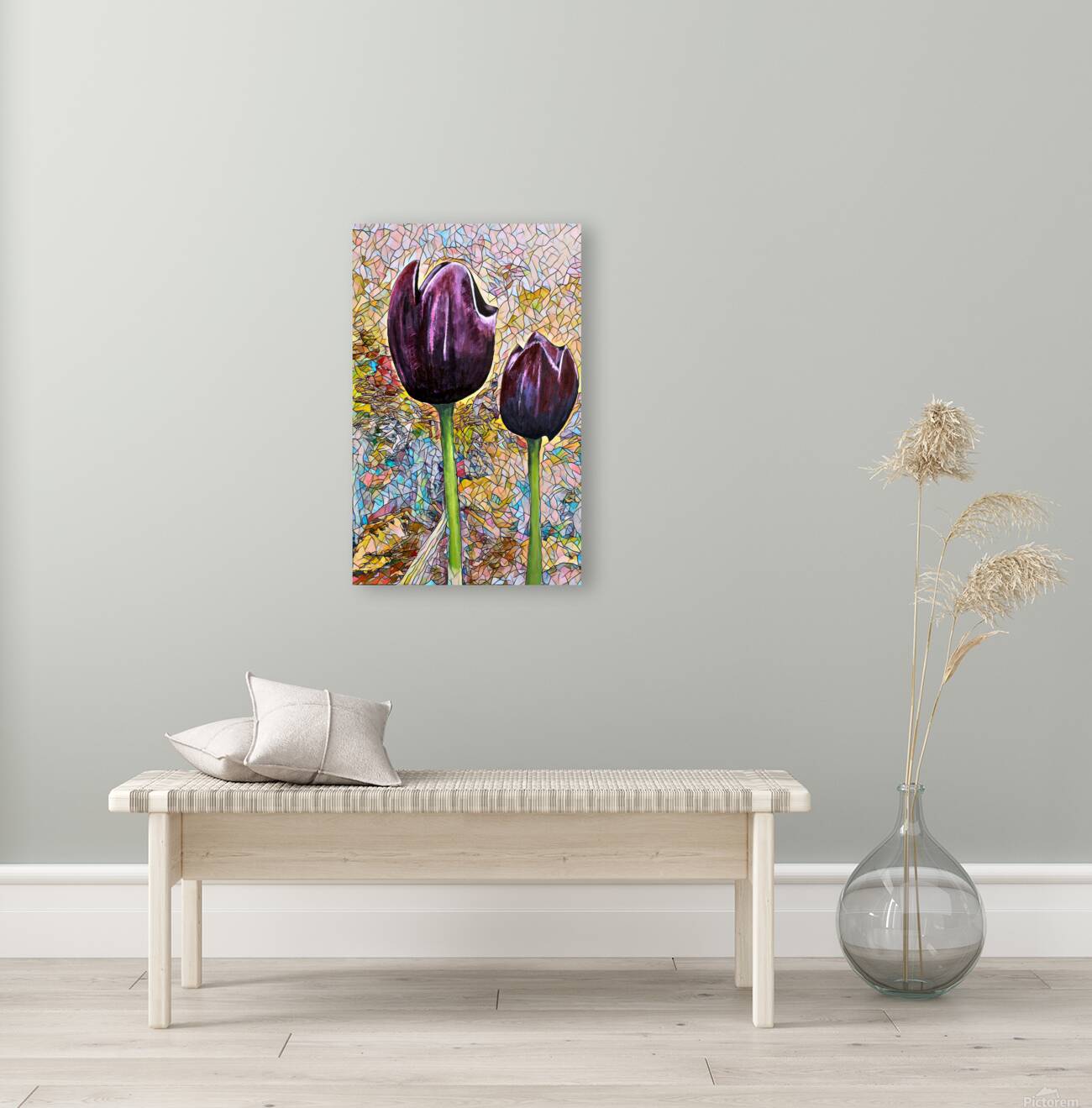 ArtXcl 009 painted tulips Reproduction