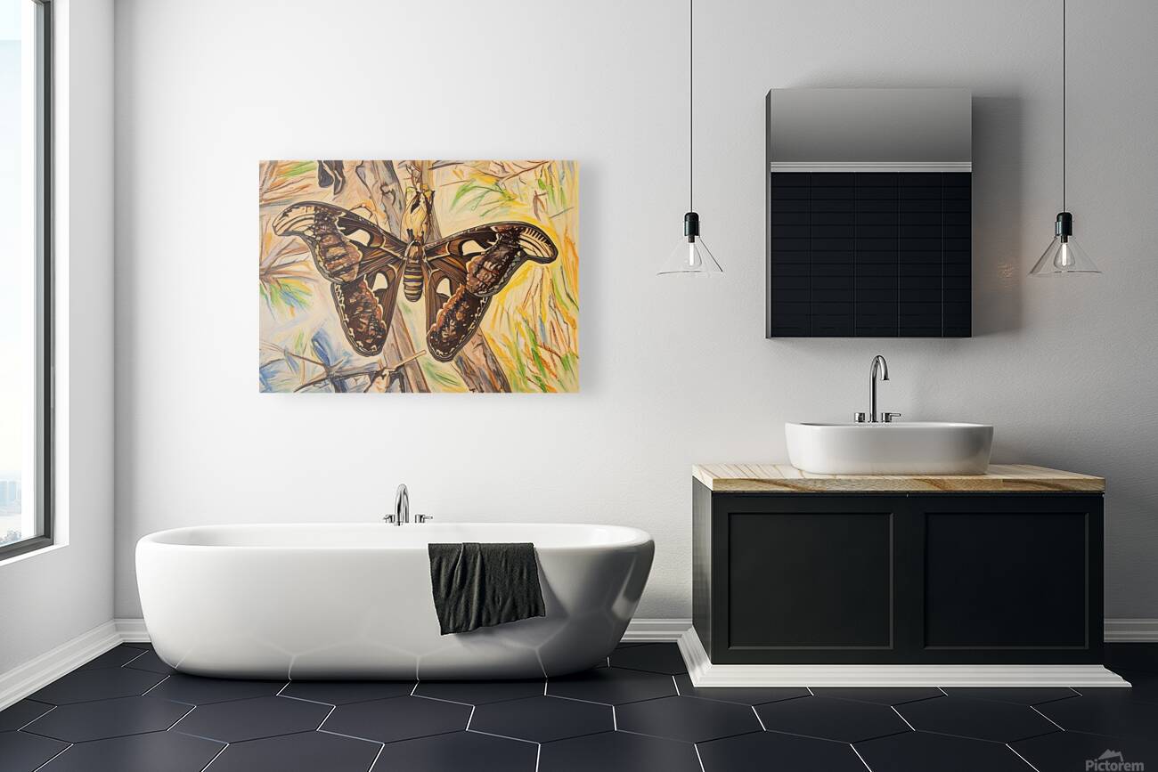 ArtXcl 194 atlas moth photo oil paint style Reproduction