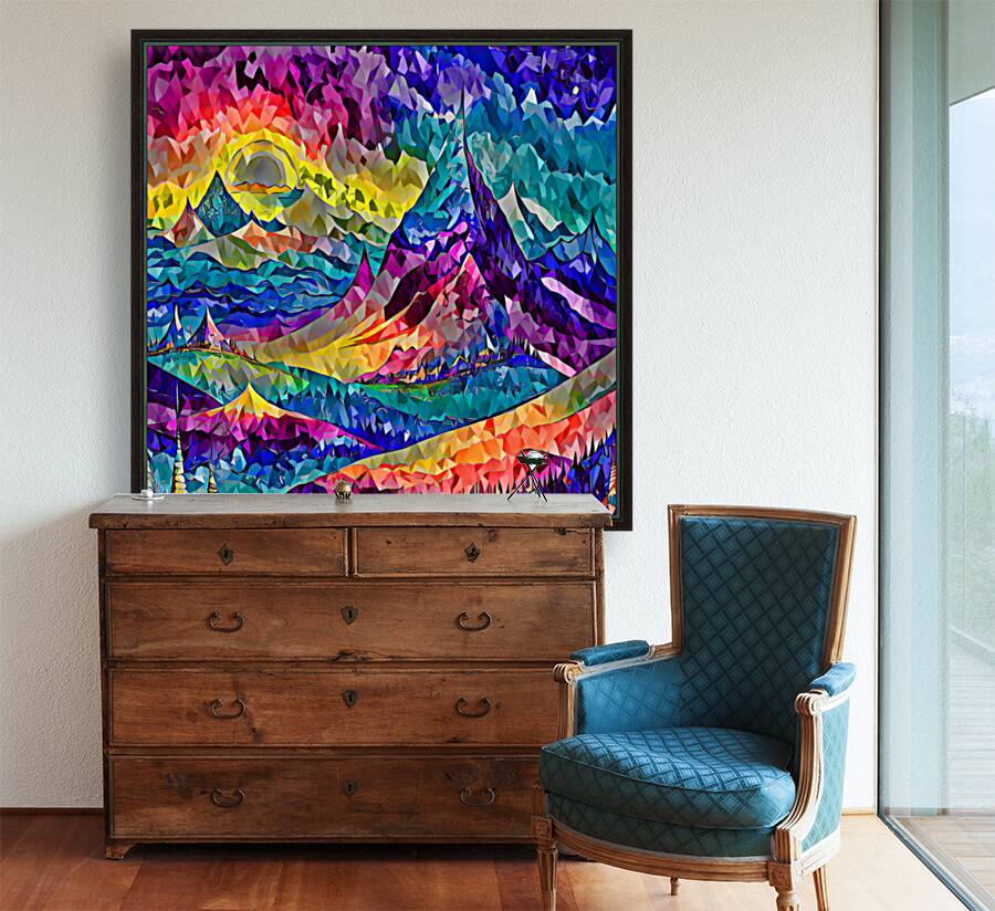 ArtXcl 094 Mountain illustration polyart Reproduction