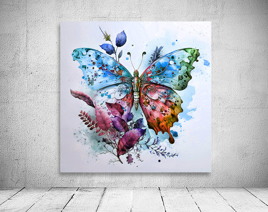 ArtXcl 132 Butterfly oil paint style Wall Preview