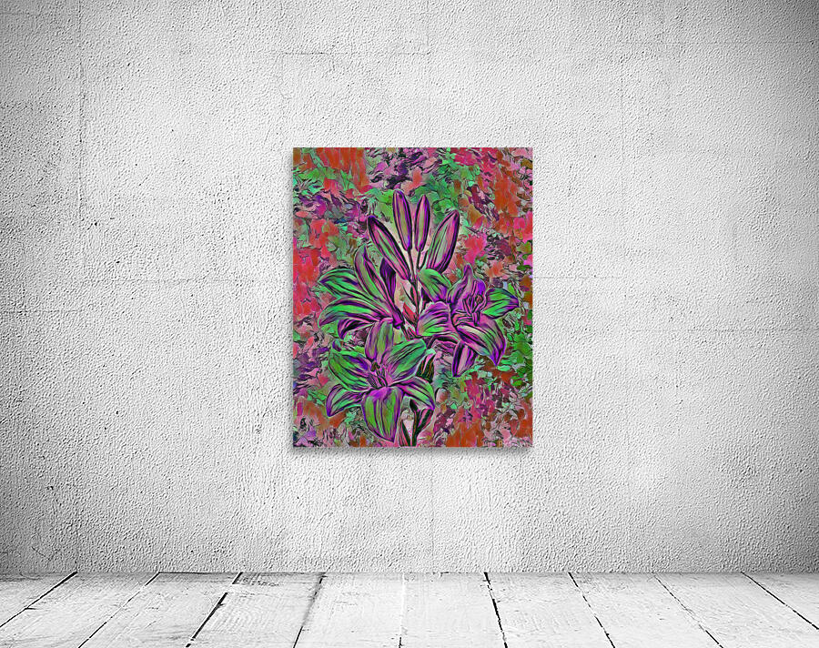 ArtXcl 139 Flowers oil pastel style Wall Preview