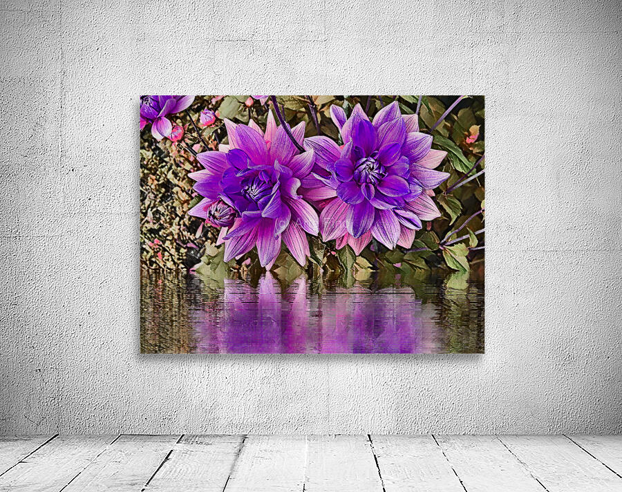 ArtXcl 145 Dahlias Flowers pastel-paint-style Wall Preview