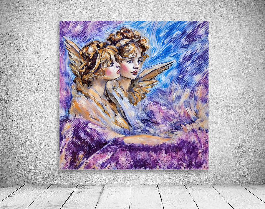 ArtXcl 178 two girls Vintage painting Wall Preview