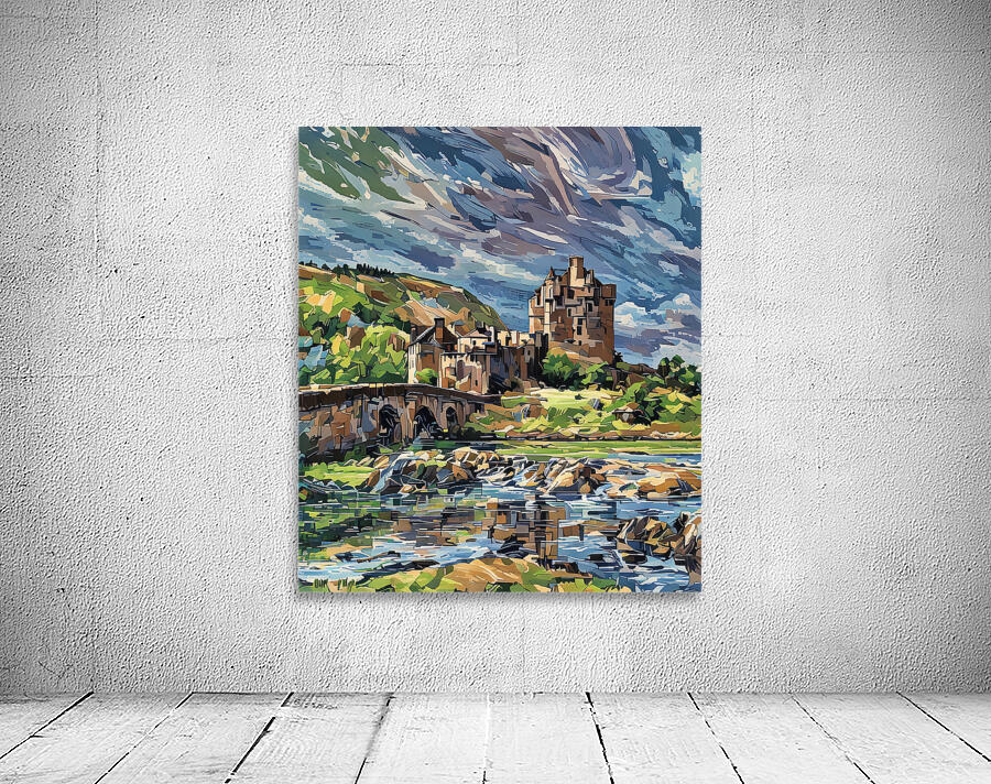 ArtXcl 163 Eileen-Donan-castle-Scotland-from-photo Wall Preview