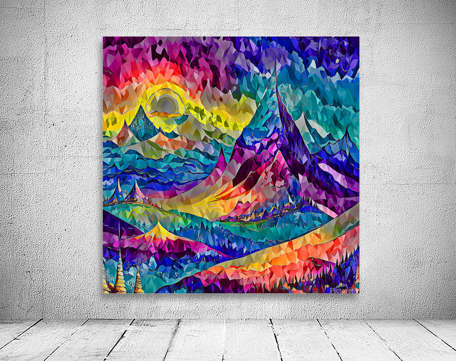ArtXcl 094 Mountain illustration polyart Wall Preview