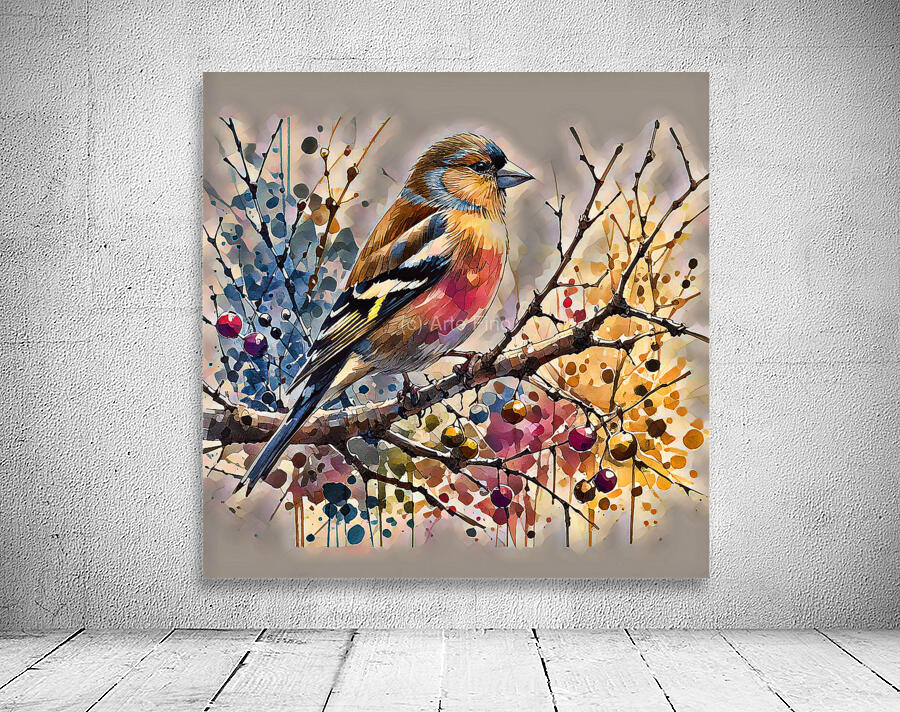 ArtXcl 128 Bird on branch oil style Wall Preview