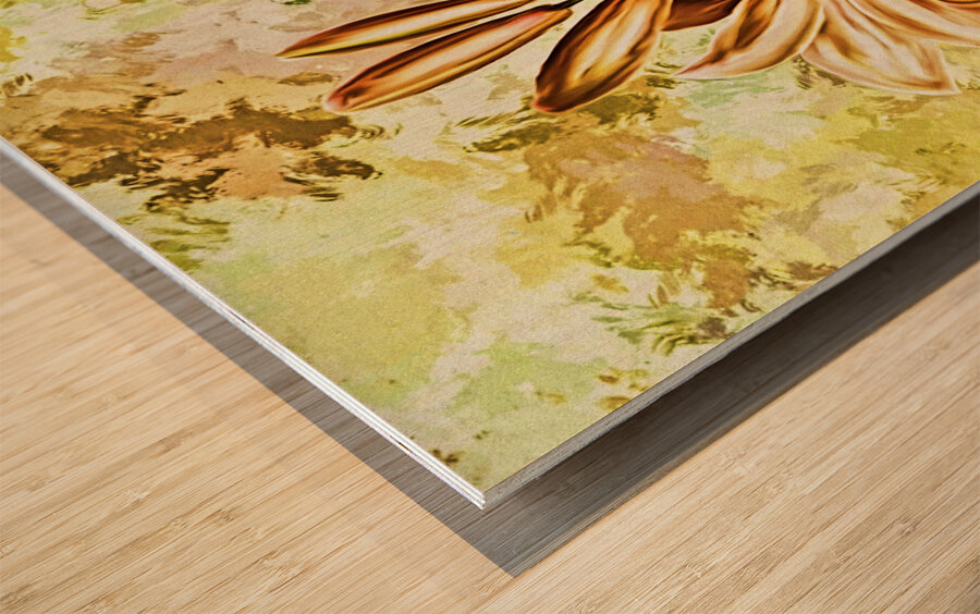 ArtXcl 142 Flowers enhanced digitized style Wood print