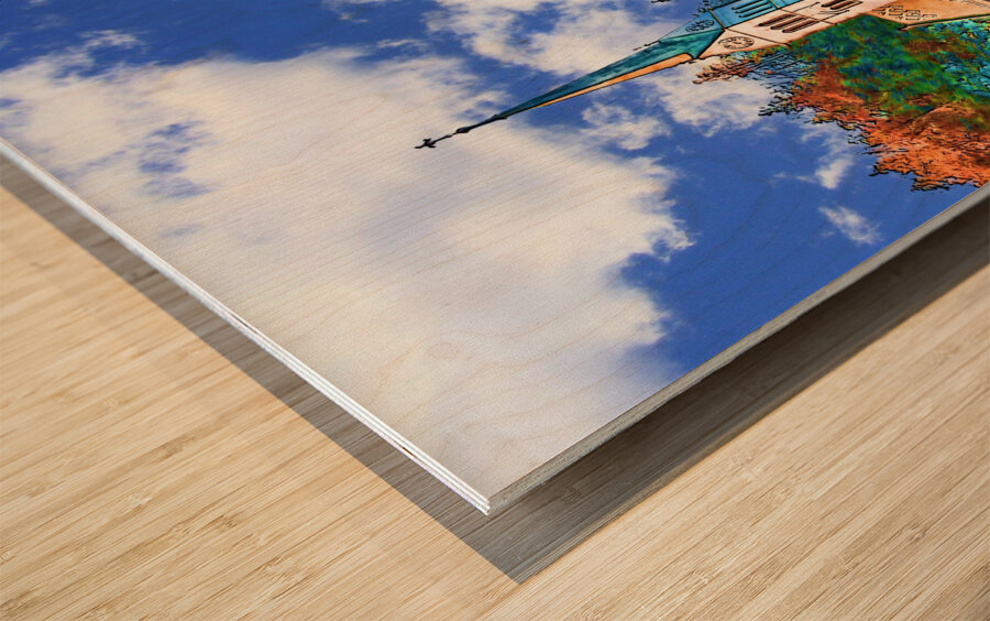 ArtXcl 180 church center digitized Wood print